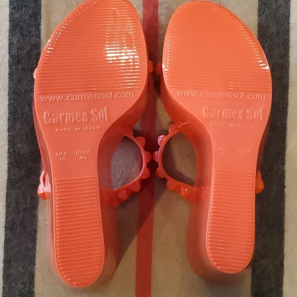 Carmen Sol Tonino Wedge Sandal Left Size 9/39 Right Size 10/40 - Picture 4 of 9